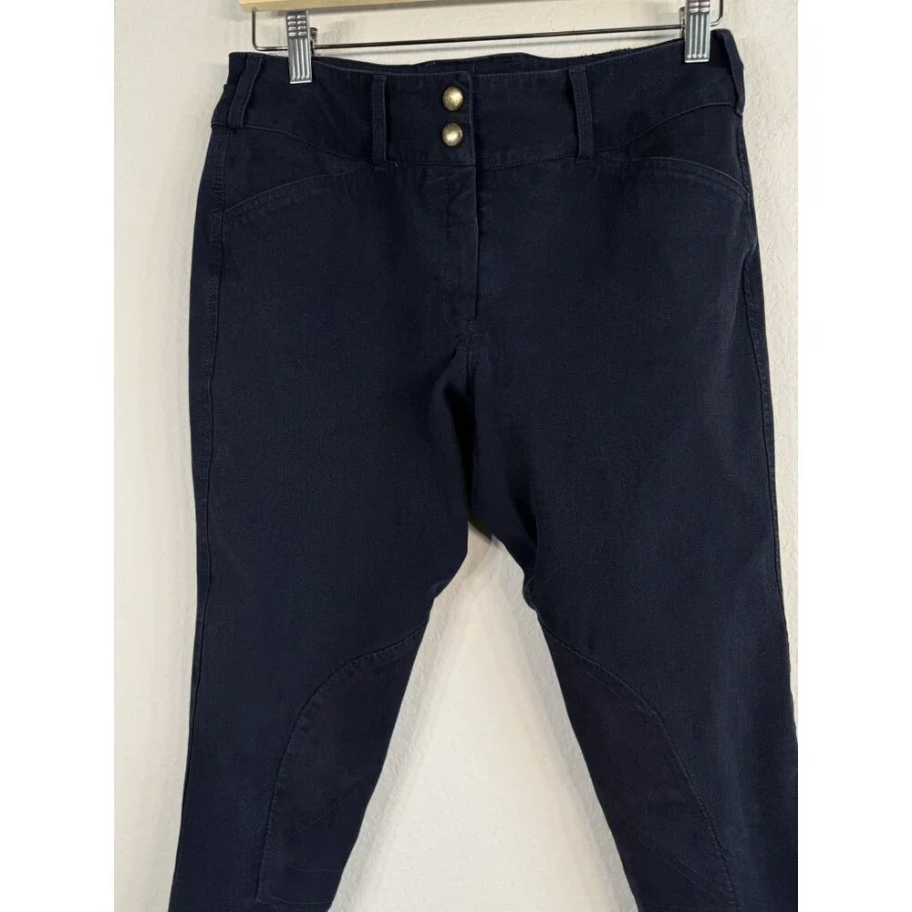 Equine Couture Horse Riding Schooling Breech Navy‎ Embroidered Women’s 30 Pants
